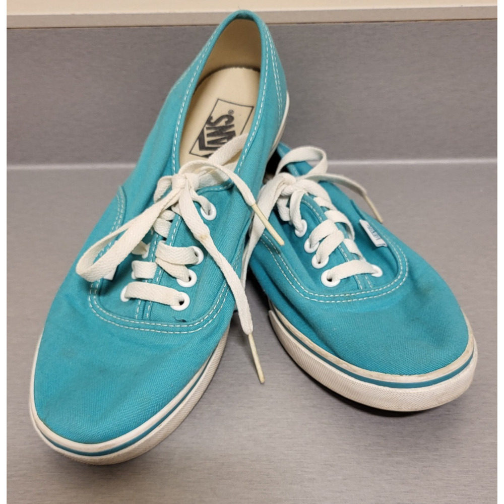 Y2K VTG VANS Off the Wall Teal Aqua Skate Tennis Shoes Sneakers Size 9 Womans
